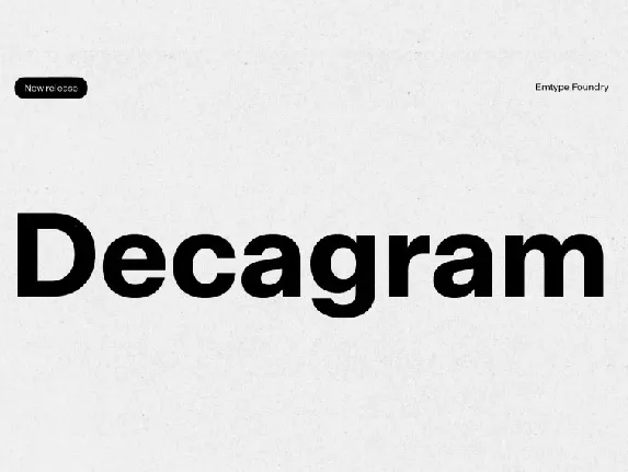 Decagram Family font