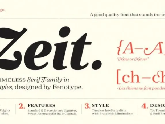 Zeit font