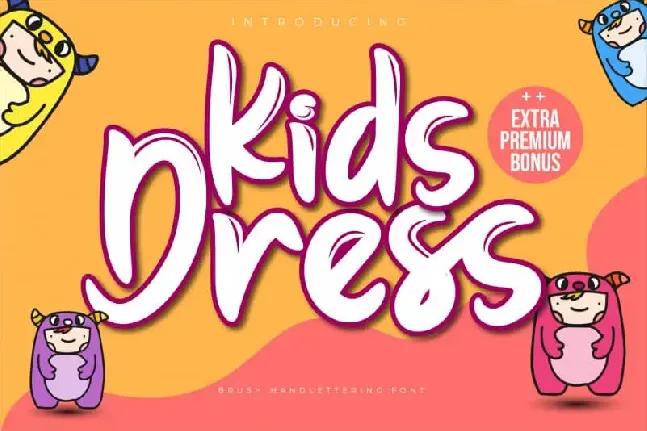 Kids Dress Brush font