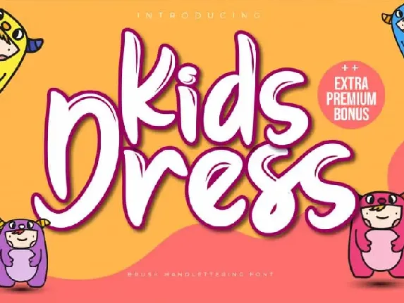 Kids Dress Brush font