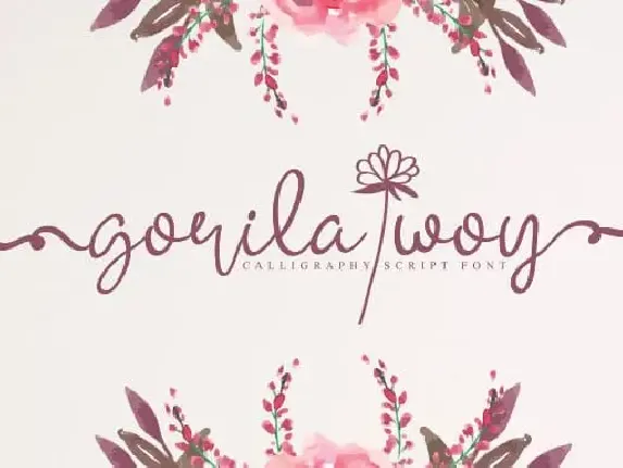 Gorila Woy Calligraphy font