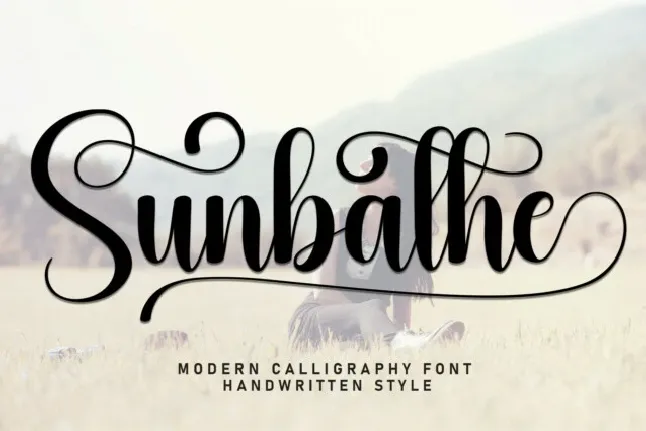 Sunbathe Script font