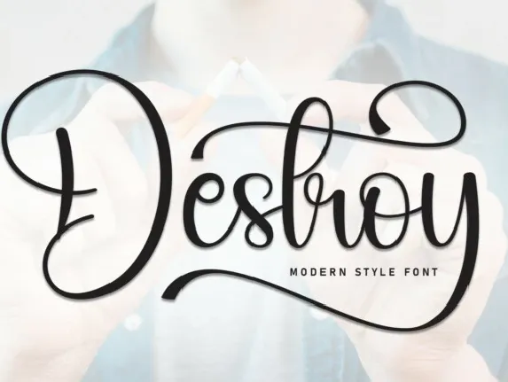 Destroy Script font