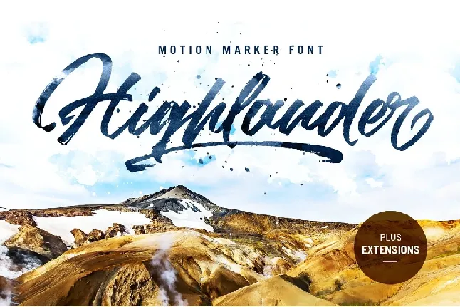 Highlander Brush Free Download font