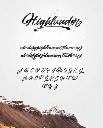 Highlander Brush Free Download font