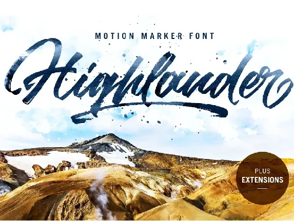 Highlander Brush Free Download font