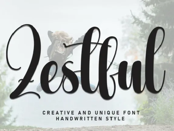 Zestful Script font