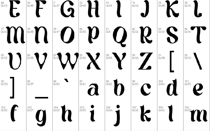 PeacockShowier font