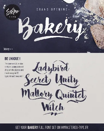 Bakery font