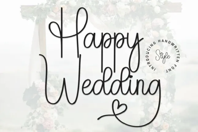 Happy Wedding Script font