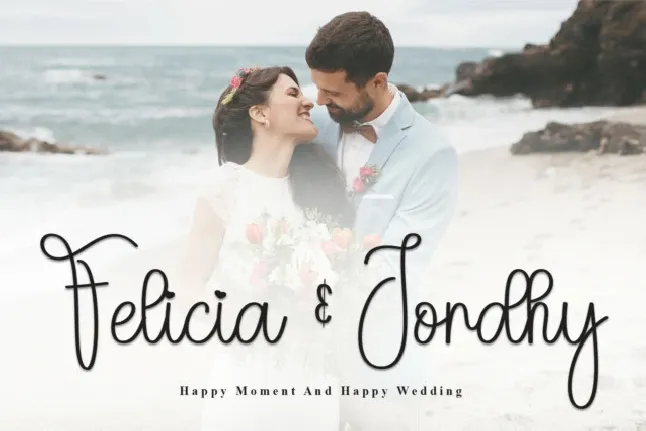 Happy Wedding Script font