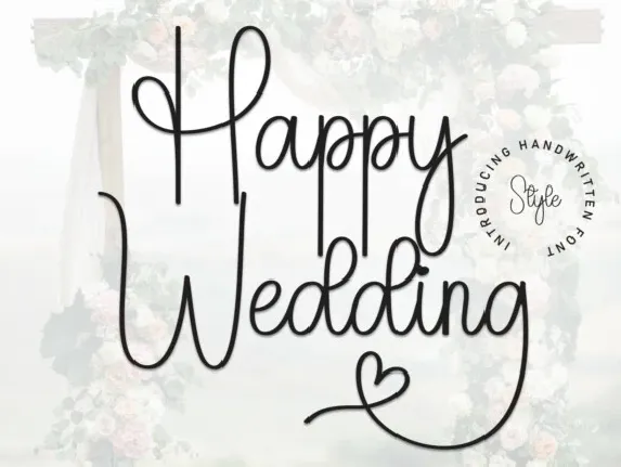 Happy Wedding Script font