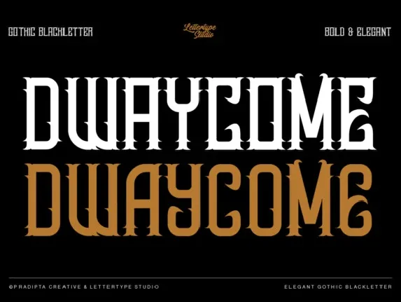 Dwaycome font