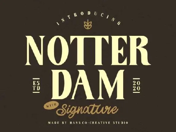 Notter Dam font