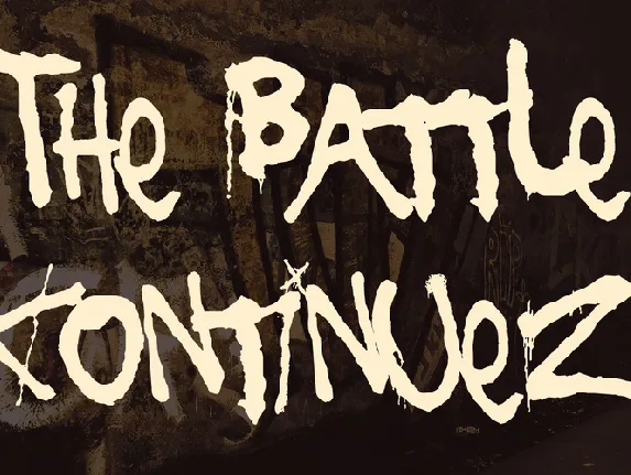 The Battle Continuez font