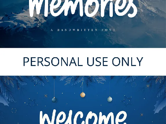 Winter Memories font