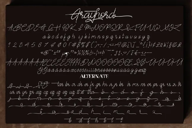 Frayhord Signature font