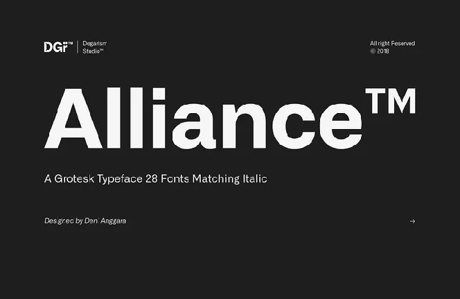 Alliance Family font