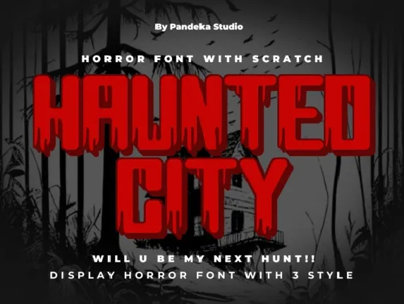 Haunted CIty Display font