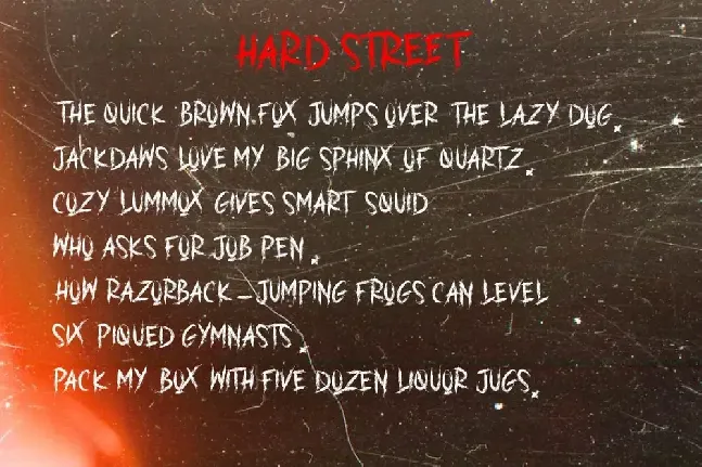 HARD STREET font