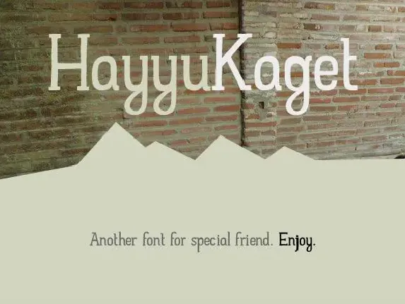 Hayyu Kaget font