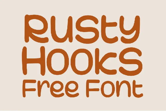 Rusty Hooks font