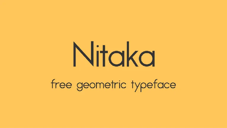 Nitaka Typeface font