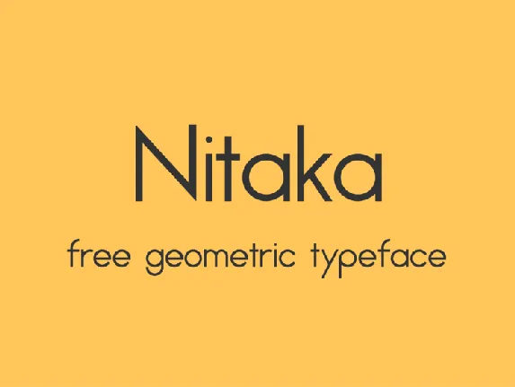 Nitaka Typeface font