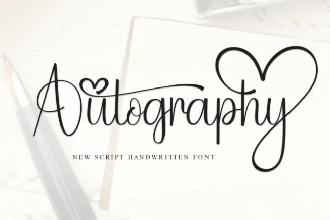 Autography Script font