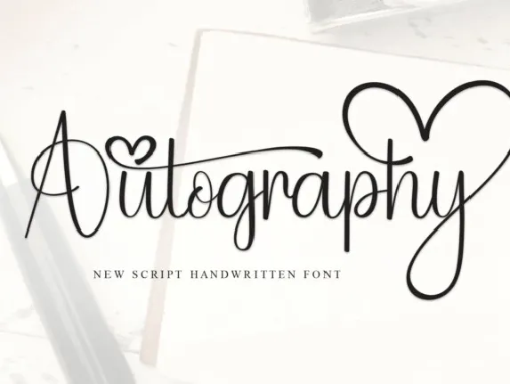 Autography Script font