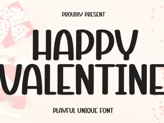 Happy Valentine Display font