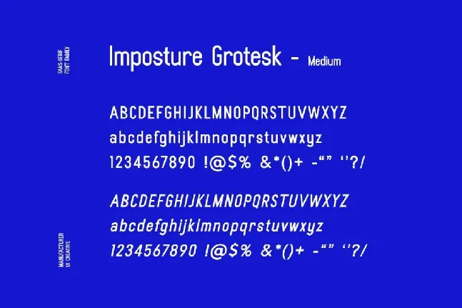 Imposture Grotesk font