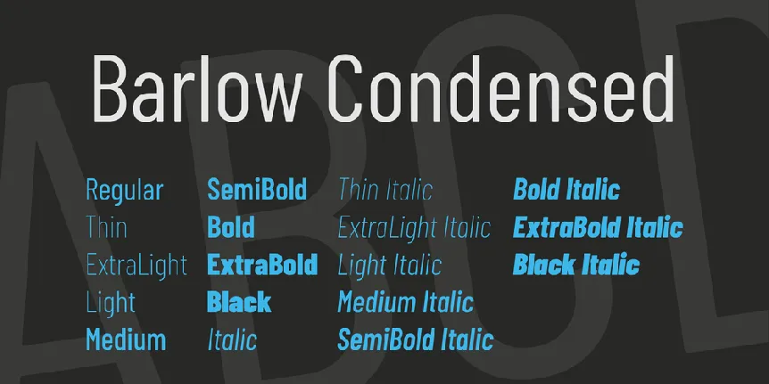 Barlow Condensed font