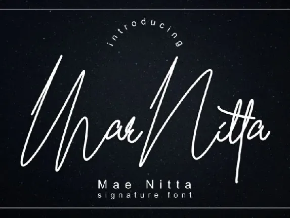 Mae Nitta Signature font