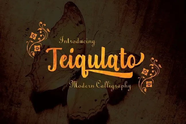 Teiqulato Calligraphy font