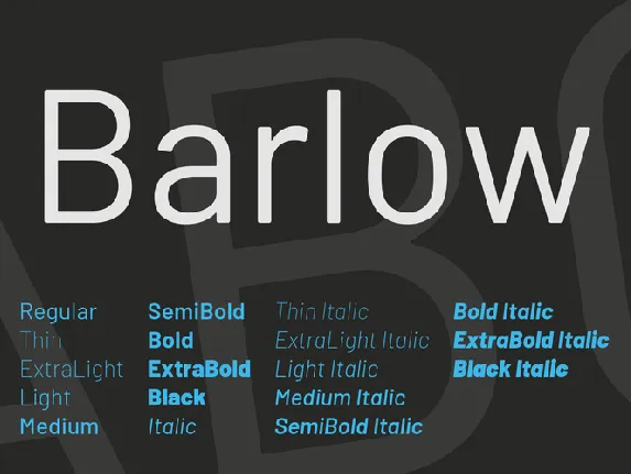 Barlow font