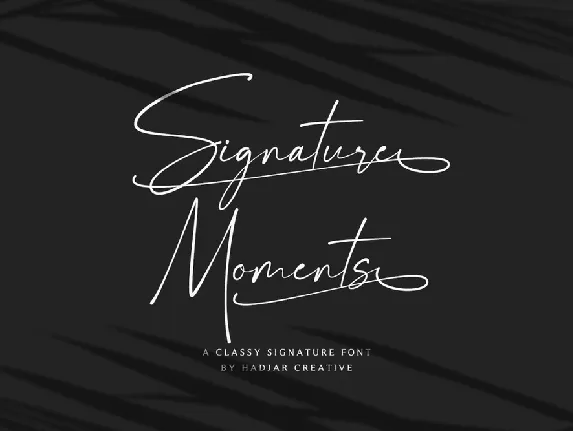 Signature Moments font