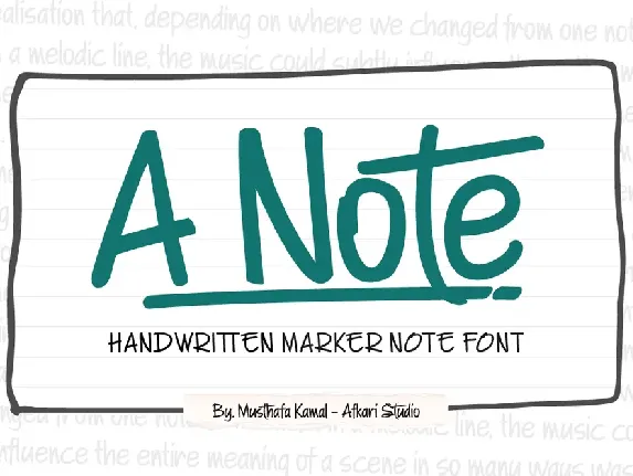 A Note font