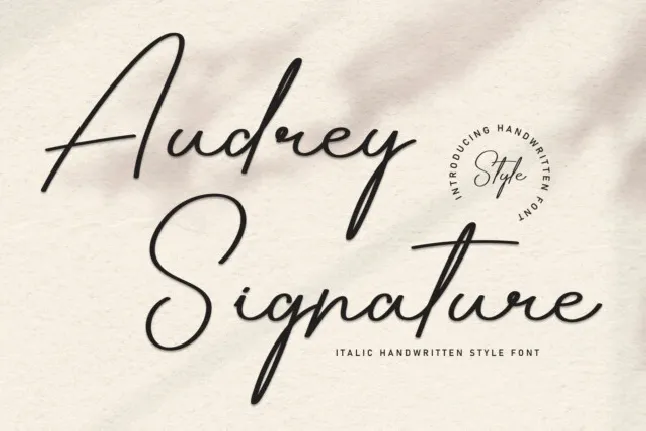 Audrey Signature font