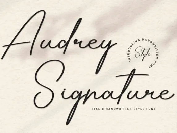 Audrey Signature font