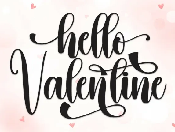 Hello Valentine Script font