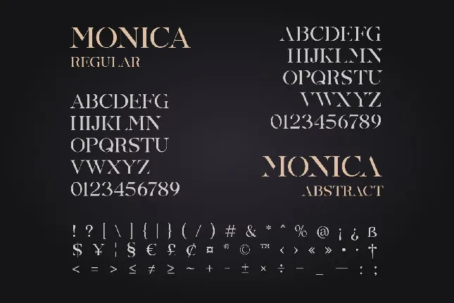 Monica Allcaps font