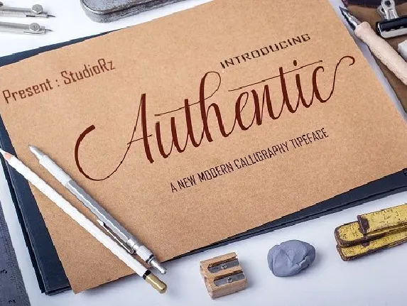 Authentic Calligraphy font