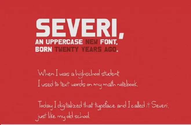 Severi Typeface Free font