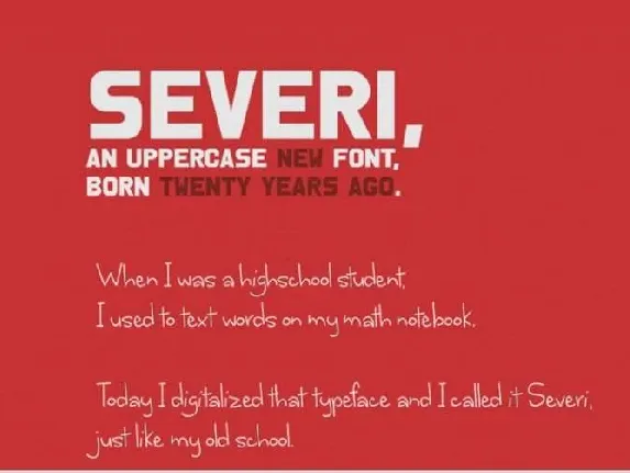 Severi Typeface Free font