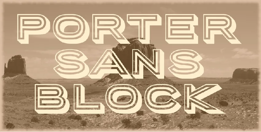 Porter Sans Block font