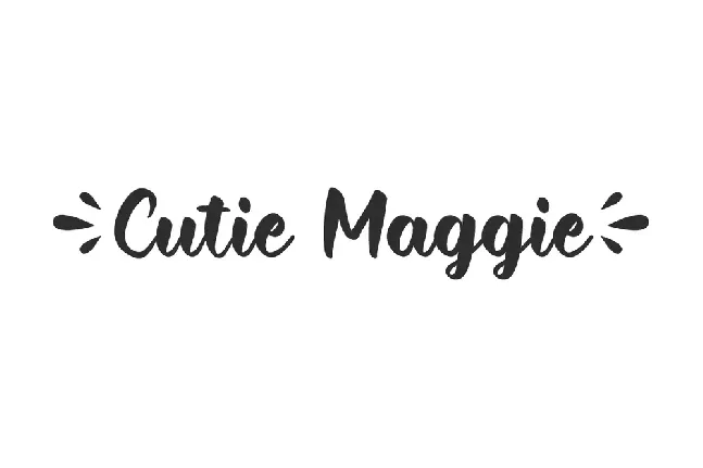 Cutie Maggie font