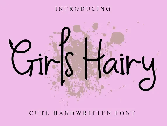 Girls Hairy font