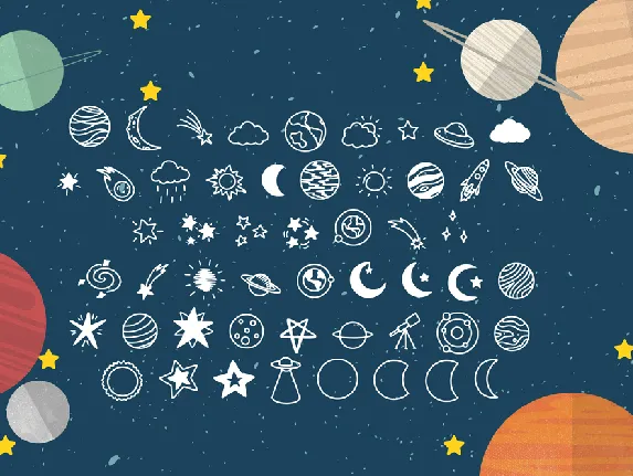 Spaceally Illustration font