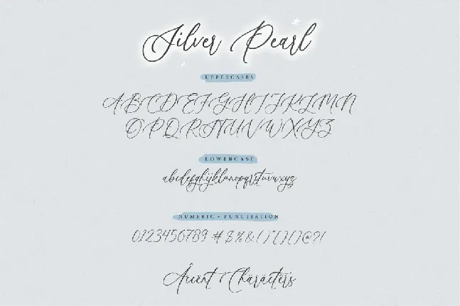 Silver Pearl font